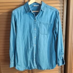 NWOT - Sezane Light Denim Max Shirt - 36 - Original Price $130